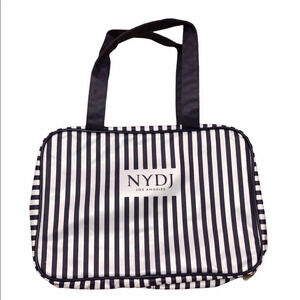 NYDJ Navy striped portable travel bag